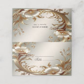 Gold Floral Place Card プレイスカード (外部開封)