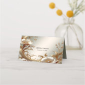 Gold Floral Place Card プレイスカード (裏面)