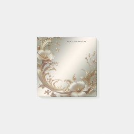 Gold Floral Post it Notes ポストイット