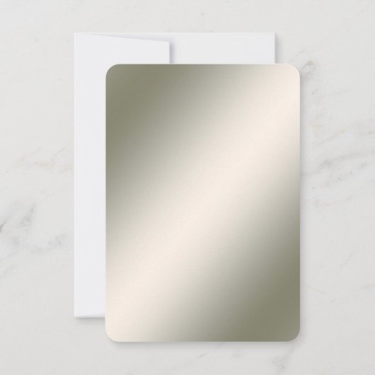 Gold Floral RSVP Card (裏面)