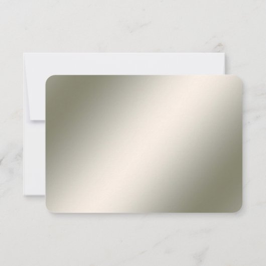 Gold Floral RSVP Card (裏面)