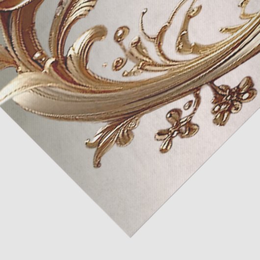 Gold Floral Tissue Paper 薄葉紙 (詳細)