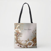 Gold Floral Tote Bag トートバッグ (正面)