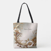 Gold Floral Tote Bag トートバッグ (裏面)