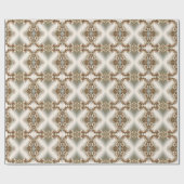 Gold Floral Wrapping Paper ラッピングペーパー (フラット)