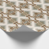 Gold Floral Wrapping Paper ラッピングペーパー (角)