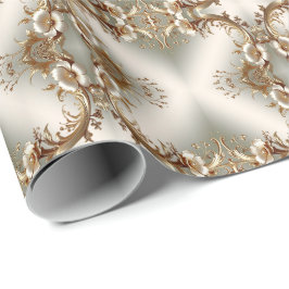 Gold Floral Wrapping Paper ラッピングペーパー