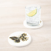 Gold Flower Butterfly with Black Orchid コースター (側面)