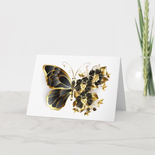 Gold Flower Butterfly with Black Orchid シーズンカード (正面)