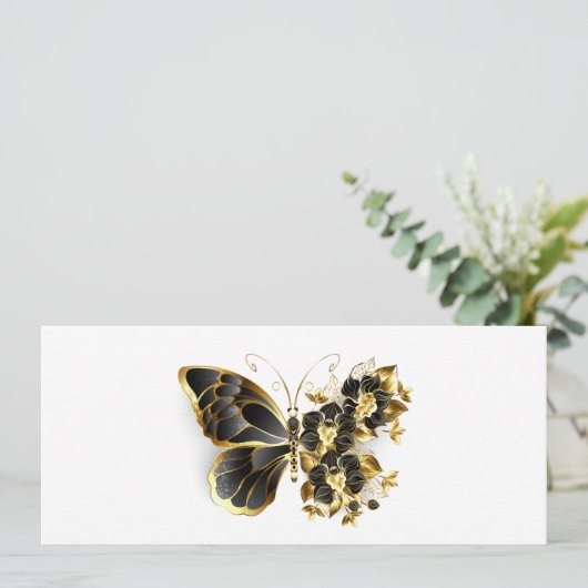 Gold Flower Butterfly with Black Orchid 案内状 (スタンド正面)