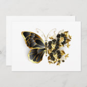 Gold Flower Butterfly with Black Orchid 案内状 (正面/裏面)