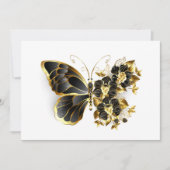 Gold Flower Butterfly with Black Orchid 案内状 (正面)