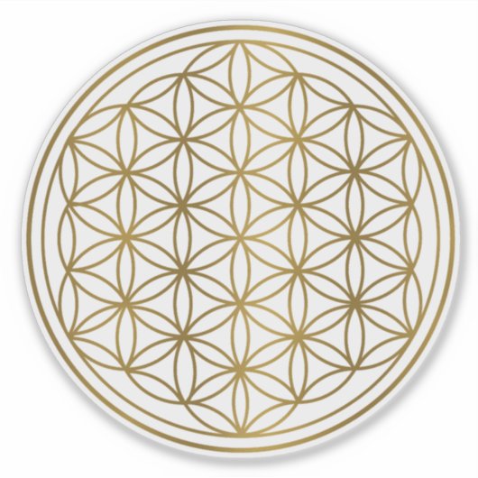 Gold Flower of Life シール (正面)