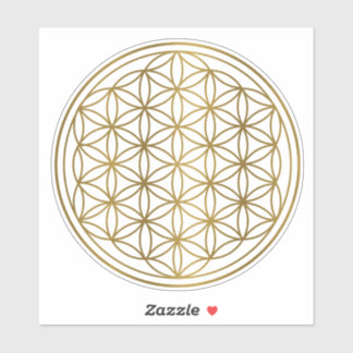 Gold Flower of Life シール