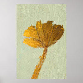 Gold Flower on Canvas ポスター