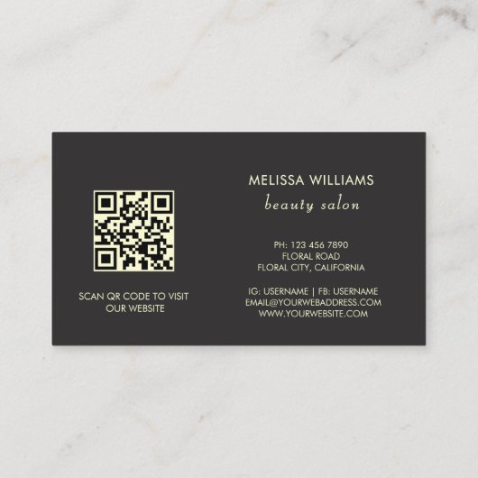 Gold Flowers Black  名刺 (裏面)