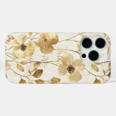 Gold Flowers Inspirational Happy Thoughts Case-Mate iPhoneケース (裏面 (横))