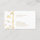 GOLD FOILメイクアップアーティストの唇の口紅の目 名刺 (裏面)