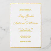 Gold Foil 50th Anniversary Photo Invite  箔シーズンカード (正面)