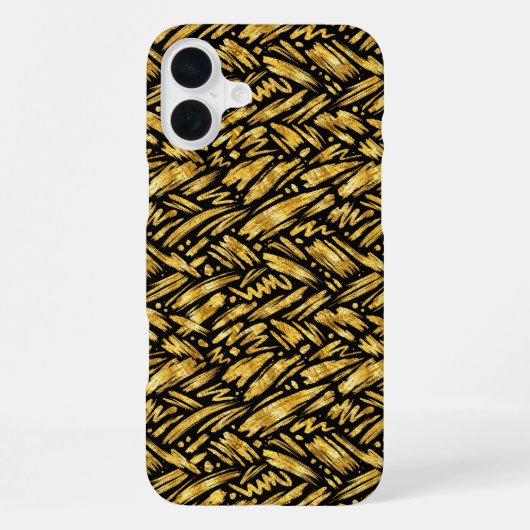 Gold Foil Abstract Pattern iPhoneケース (裏面)