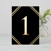 Gold Foil & Black Table Number Cards 箔シーズンカード (立ち正面)