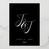 Gold Foil & Black Table Number Cards 箔シーズンカード (裏面)