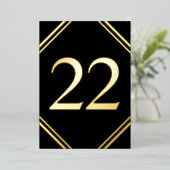 Gold Foil & Black Table Number Cards 箔シーズンカード (立ち正面)
