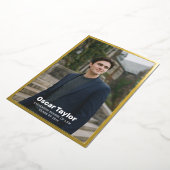 Gold Foil Border Photo Class of 2026 Graduate Card 箔招待状 (回転した状態)
