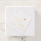 Gold Foil Butterfly Wedding Favor Tag フェイバータグ (箱)