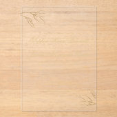 Gold Foil Elegant Botanical Minimalist Wedding アクリル招待状 (正面)