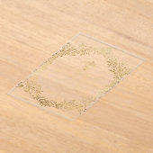 Gold Foil Elegant Ornate Victorian Wedding アクリル招待状 (レイダウン)