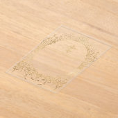 Gold Foil Elegant Ornate Victorian Wedding アクリル招待状 (レイダウン)