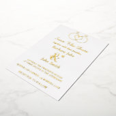Gold Foil Elegant Rings Wedding Invitation 箔招待状 (回転した状態)