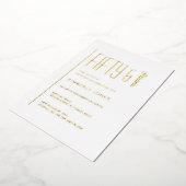 Gold Foil Fifty and Fabulous 50th Birthday Party 箔招待状 (回転した状態)