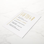 Gold Foil Fifty and Fabulous 50th Birthday Party 箔招待状 (回転した状態)