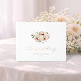 Gold Foil Floral Wedding Guest Book ゲストブック