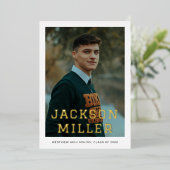 Gold Foil Graduation Announcement 箔招待状 (立ち正面)