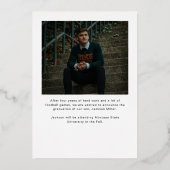 Gold Foil Graduation Announcement 箔招待状 (裏面)