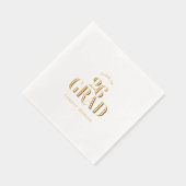 Gold Foil Graduation Napkins Class of 2026 箔ナプキン (右)