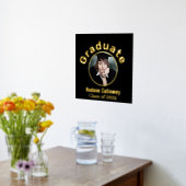 Gold Foil Graduation Poster Your Photo  箔ポスター (レイダウン (キッチン))