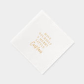Gold Foil “Have Yourself a Merry Little Cocktail 箔ナプキン (右)