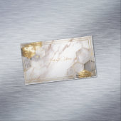 Gold Foil Hexagon Tile White Marble Geometric マグネット名刺 (インサイチュ)