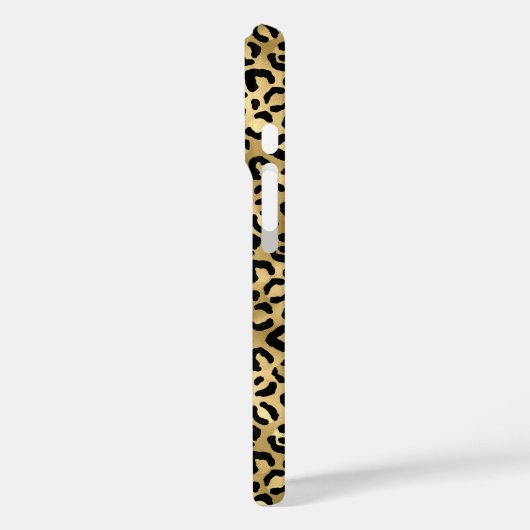 Gold Foil Leopard Print Monogrammed Case-Mate iPhoneケース (裏面 / 左)