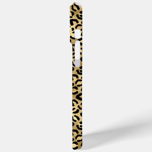 Gold Foil Leopard Print Monogrammed  Case-Mate iPhoneケース (裏面 / 左)
