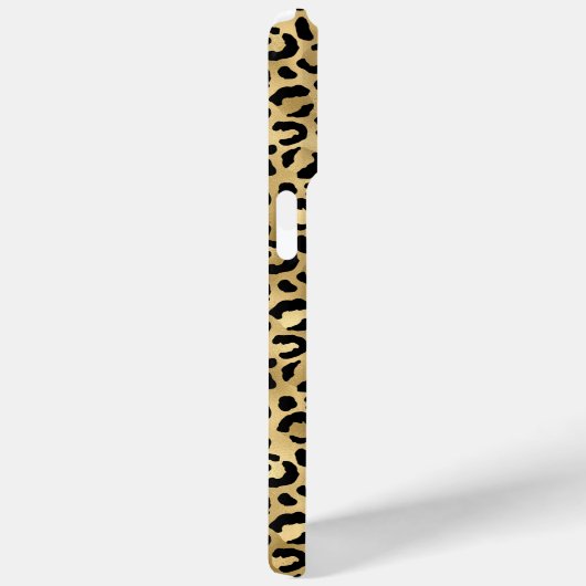 Gold Foil Leopard Print Monogrammed  Case-Mate iPhoneケース (裏面 / 右)
