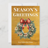 Gold Foil Look Holiday Card for Businesses シーズンカード (正面)