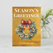 Gold Foil Look Holiday Card for Businesses シーズンカード (スタンド正面)