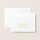 Gold Foil Masonic Freemasonry Thank you 箔カード (裏面封筒付き)