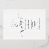 Gold Foil Monogram Photo Wedding Invitation 箔シーズンカード (裏面)