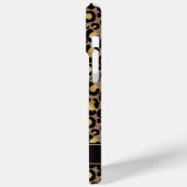 Gold Foil On Brown Leopard Print Monogrammed Case-Mate iPhoneケース (裏面 / 左)